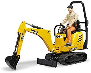 JCB Micro excavator 8010 CTS and Construction worker