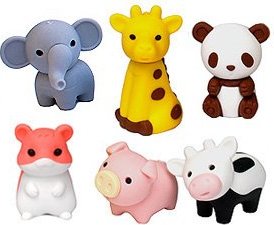 Zoo Animal Eraser Card-10