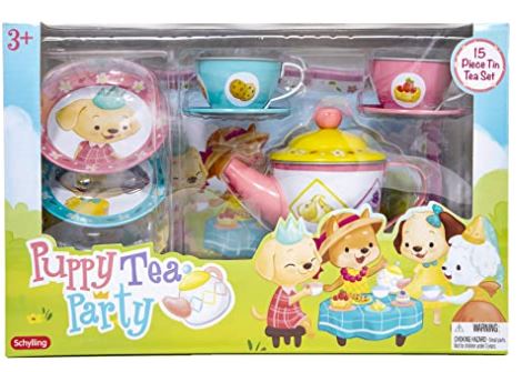 Puppy Tea Party Tin Tea Set