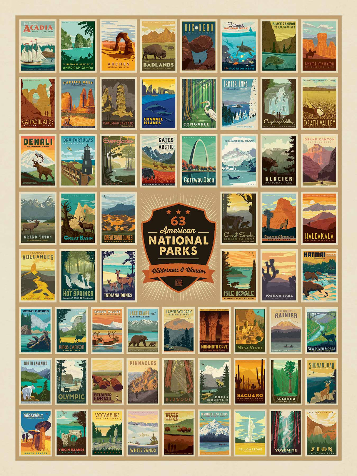 Wilderness  Wonder 63 Parks-500 Piece