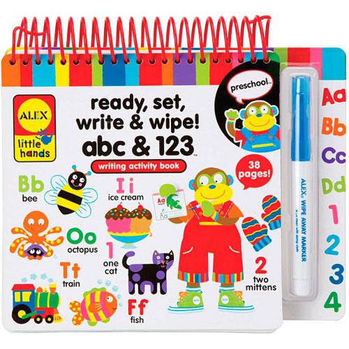 ALEX Toys Little Hands Ready, Set, Write and Wipe! ABC and 123
