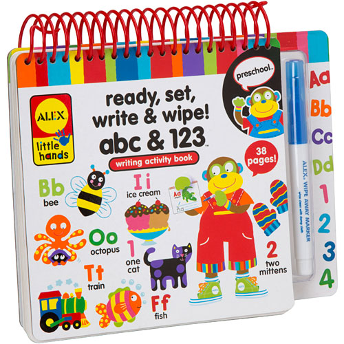 ALEX Toys Little Hands Ready, Set, Write and Wipe! ABC and 123