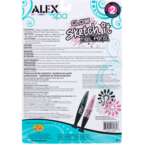 ALEX Spa Glow Sketch It Nail Pens 2 Pack