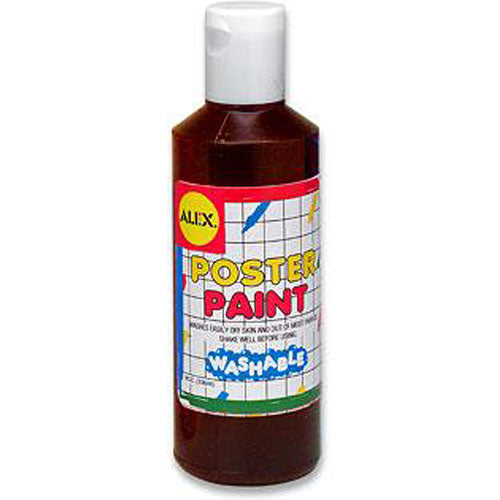 WASHABLE POSTER PAINT 8OZ BROWN