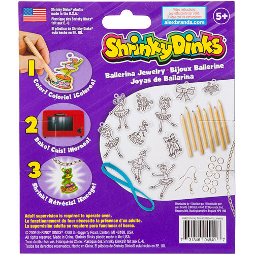 CLEARANCE Shrinky Dinks Ballerina Jewelry