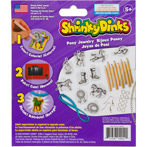 pony jewelry shrinky dinks