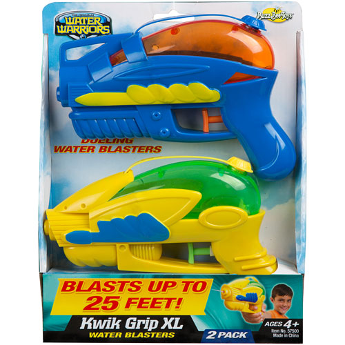 Buzz Bee Toys Water Warriors Kwik Grip XL Water Blasters 2 Pack