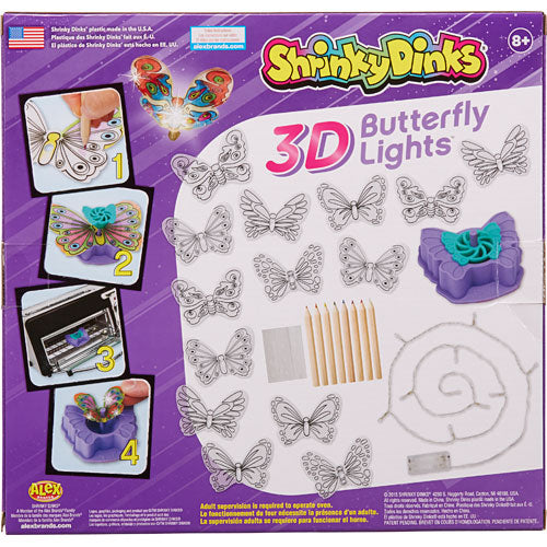 Shrinky Dinks 3D Butterfly Lights