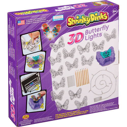 Shrinky Dinks 3D Butterfly Lights