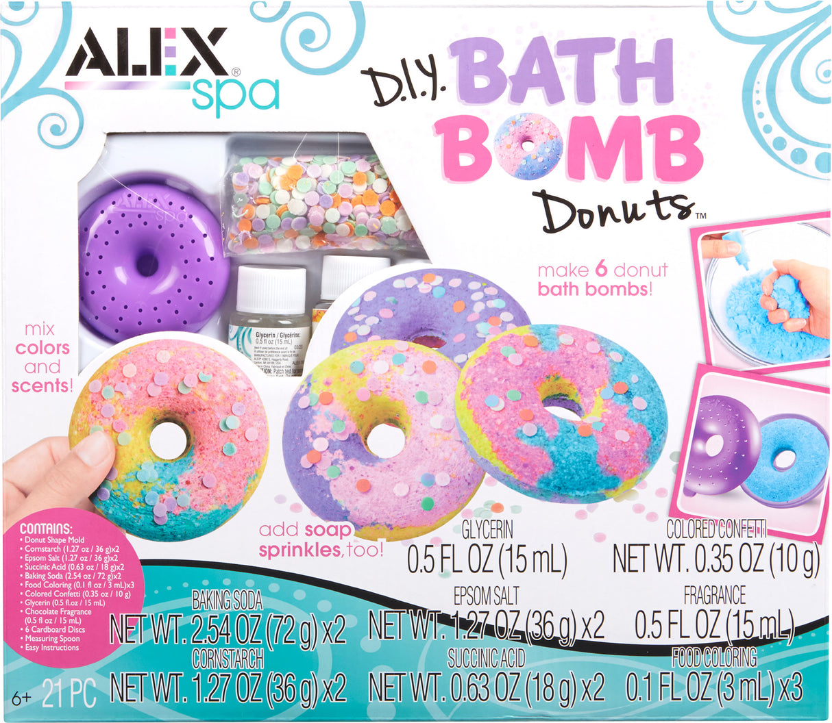 ALEX Spa DIY Bath Bomb Donuts