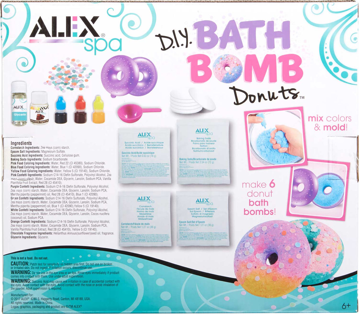 ALEX Spa DIY Bath Bomb Donuts