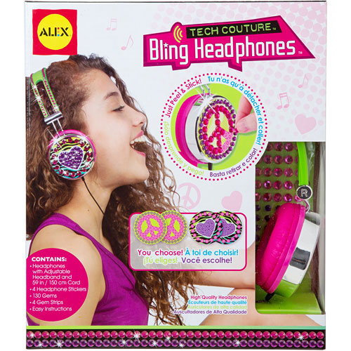 ALEX Toys DIY Wear Pink and Green Tech Couture Bling Headphones