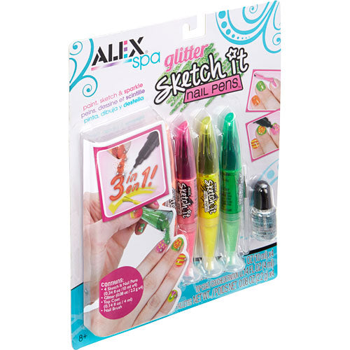 ALEX Toys Spa Glitter Sketch It Nail Pens