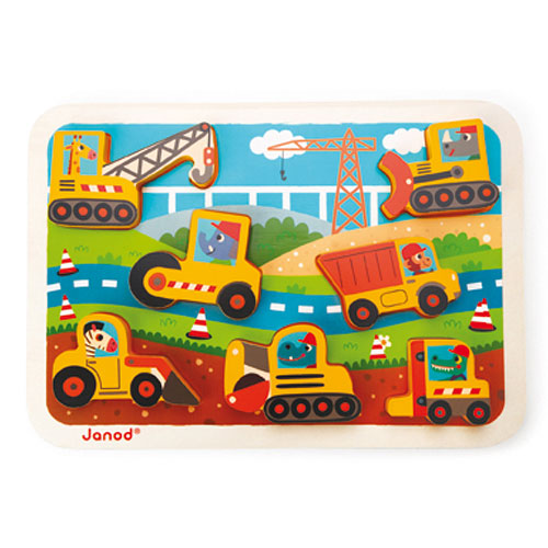 Janod Construction Site Chunky Puzzle