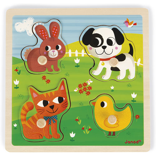 Janod Tactile Puzzle-My First Animals