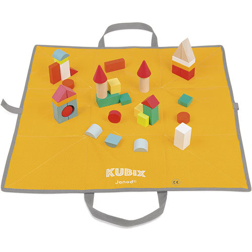 Janod Kubix-40 Blocks with Play Mat