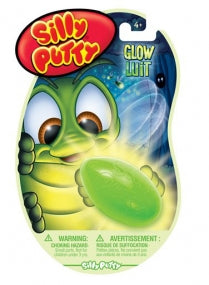 Silly Putty Glow In the Dark Assorted Pk/ Yw/ Gn/ Be 8/ Cs