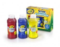 Fingerpaint, 3 CT 8-oz. Washable Bold Colors 12/ Cs