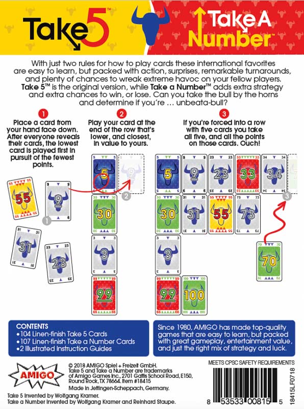 Take 5/Take a Number Bonus Pack