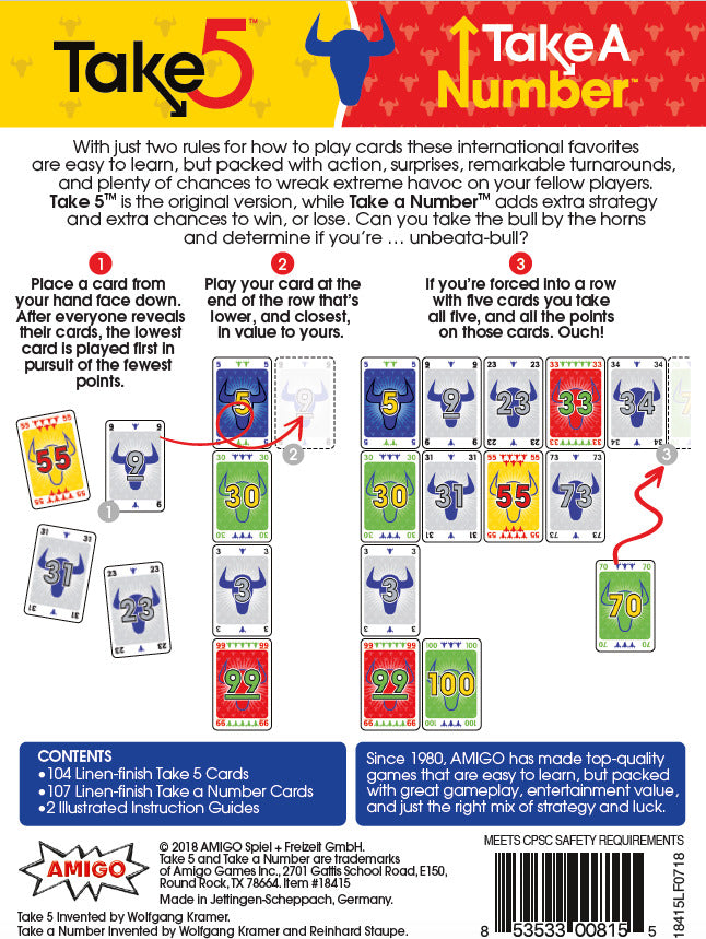 Take 5/Take a Number Bonus Pack