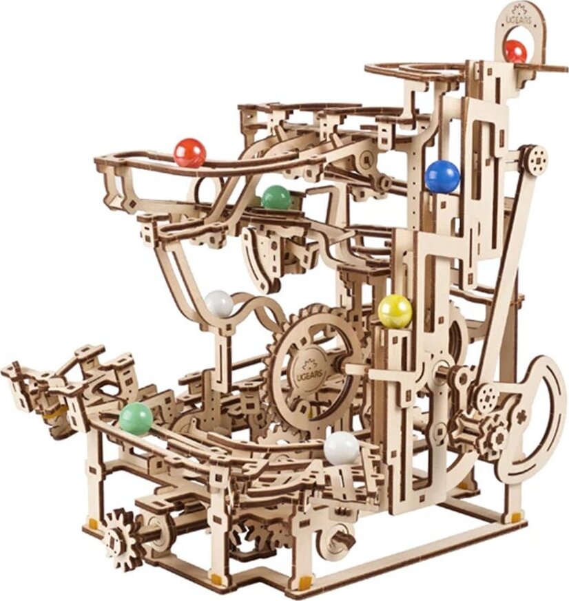 UGears Tiered Hoist Marble Run Wooden Mechanical Model Kit