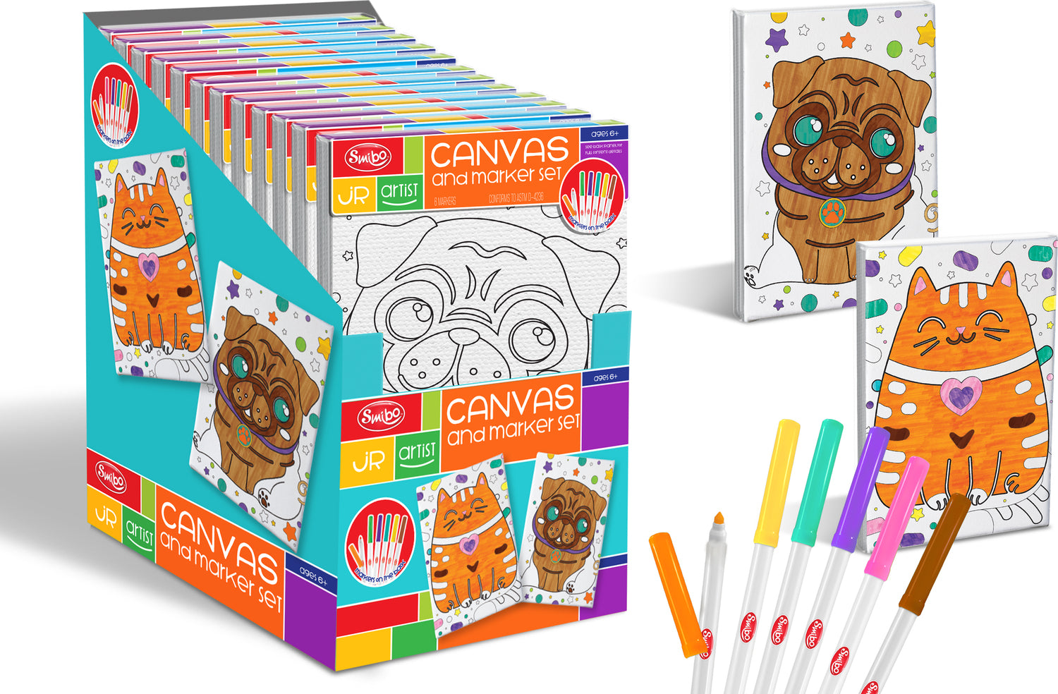 Jr Artist Canvas and Paint Set - Cat/Dog