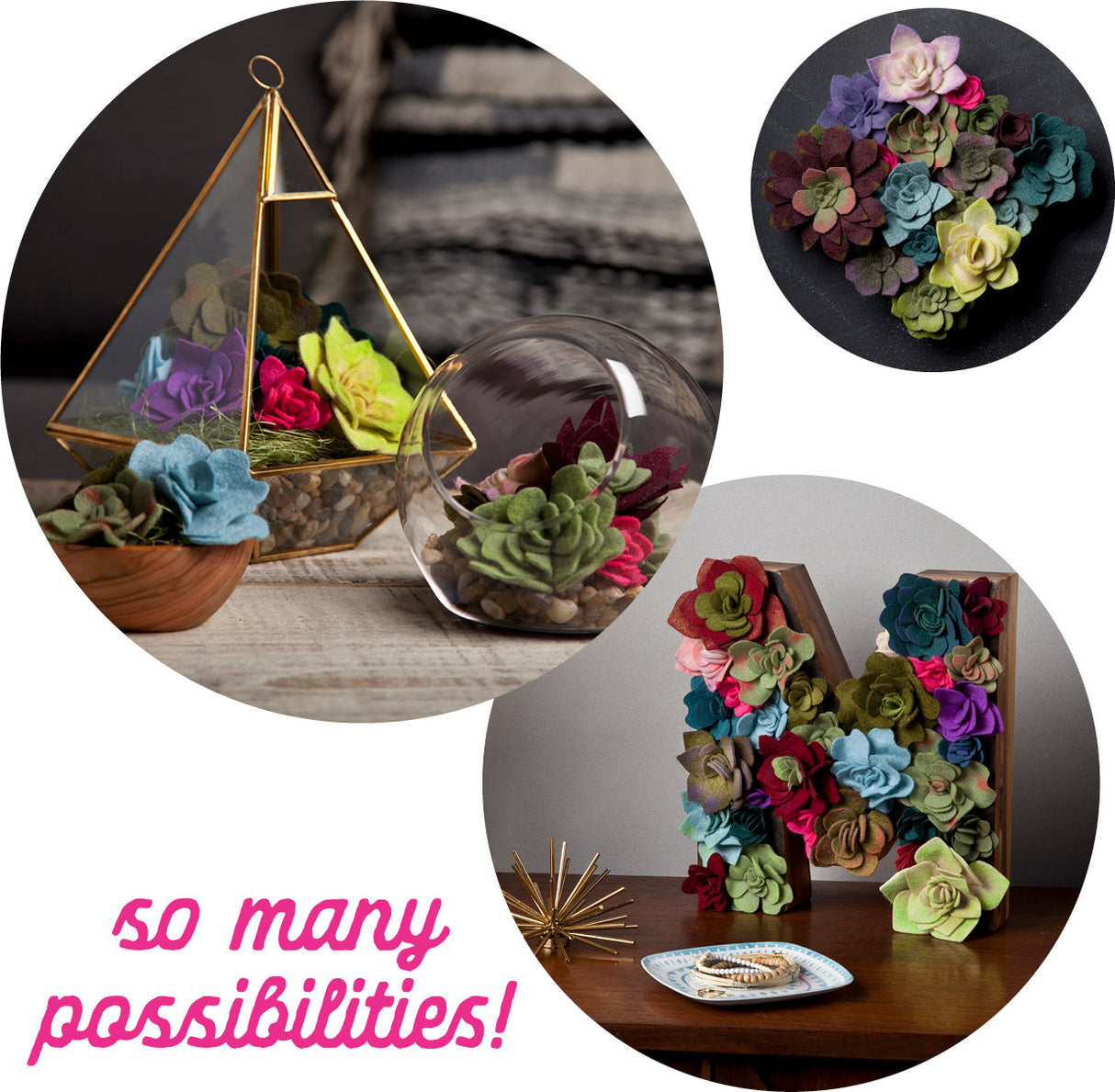 Craft Crush Felt Succulents Kit