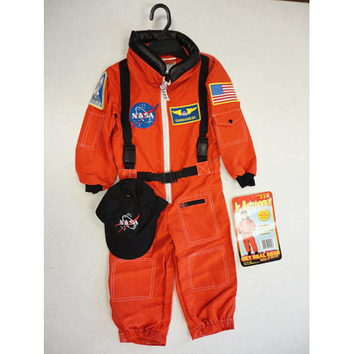 Jr. Astronaut Suit w/Embroidered Cap, size 4/6 (orange)