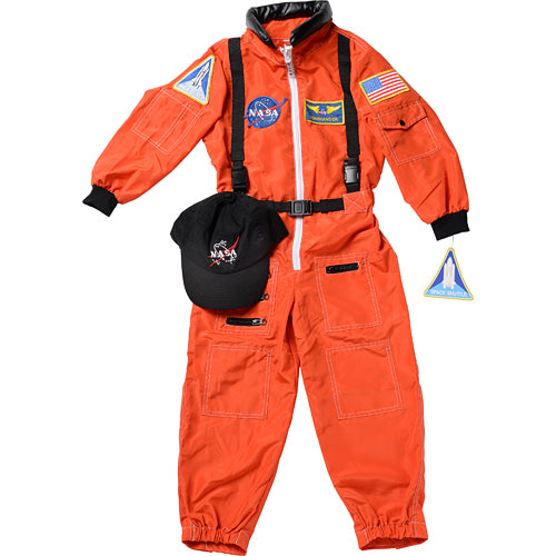 Jr. Astronaut Suit w/Embroidered Cap, size 6/8 (orange)