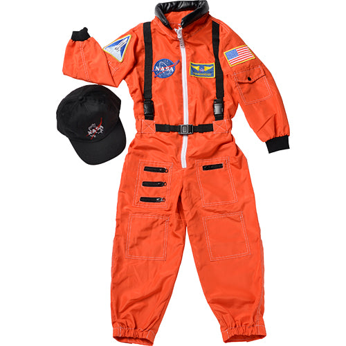 Jr. Astronaut Suit w/Embroidered Cap, size 6/8 (orange)
