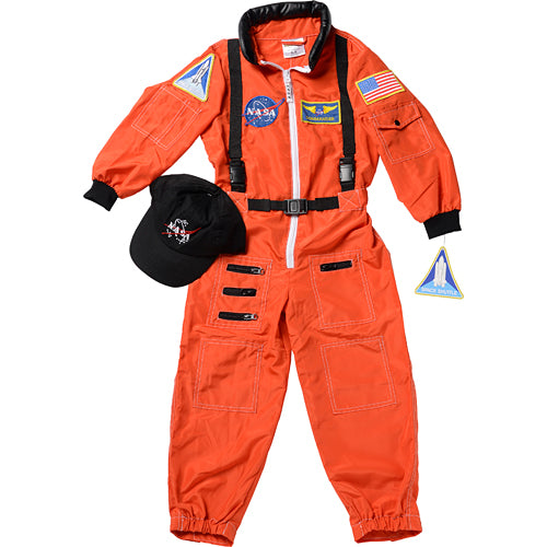 Jr. Astronaut Suit w/Embroidered Cap, size 6/8 (orange)