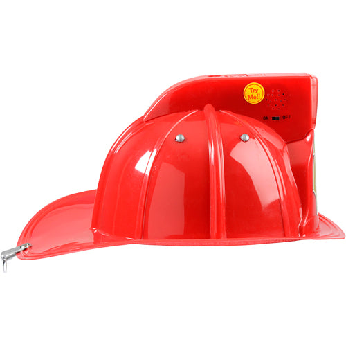 Jr. Fire Fighter, Helmet Only, Red Adj Youth Size, with Siren Light