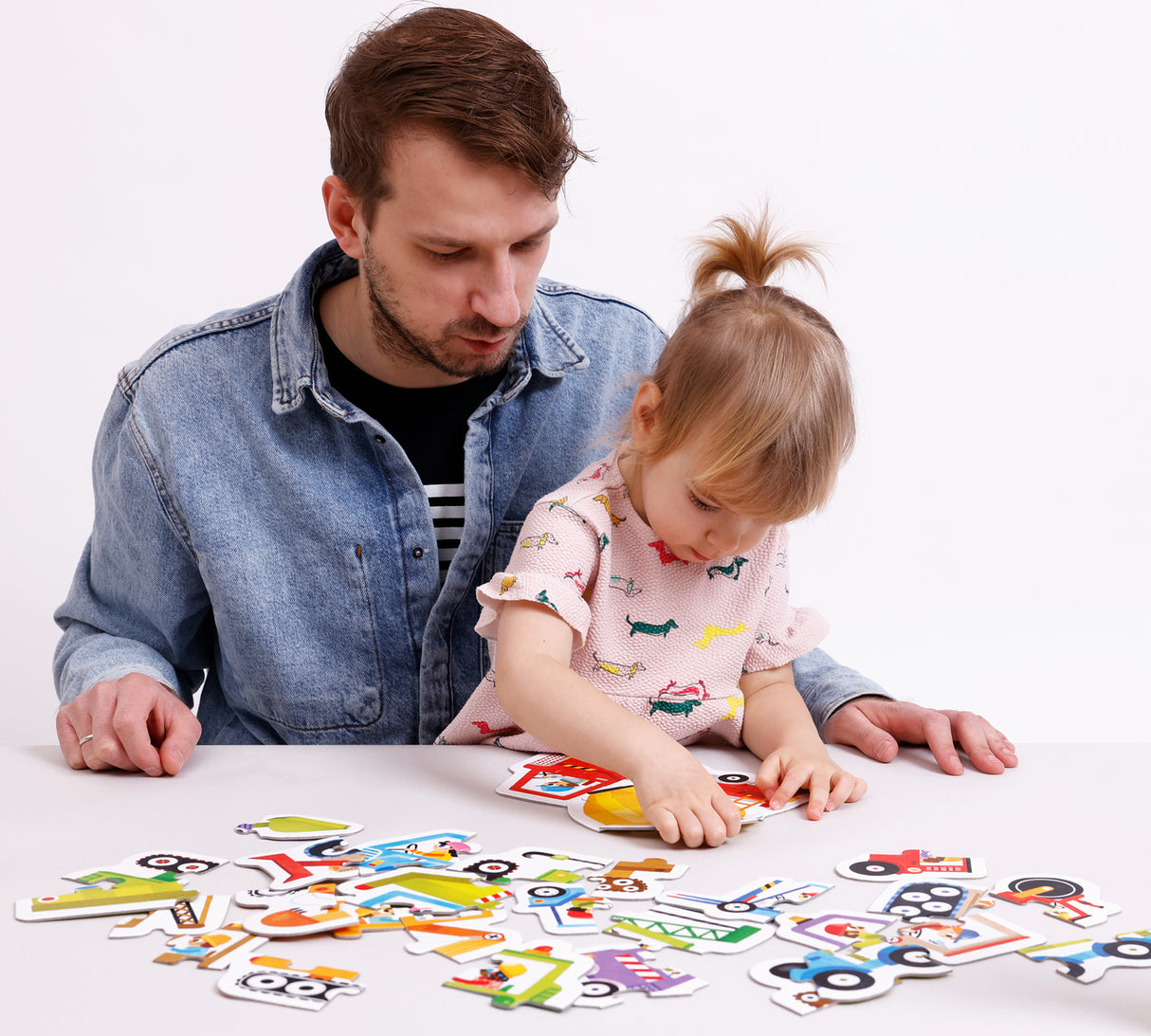 Progressive Puzzles Construction Vehicles