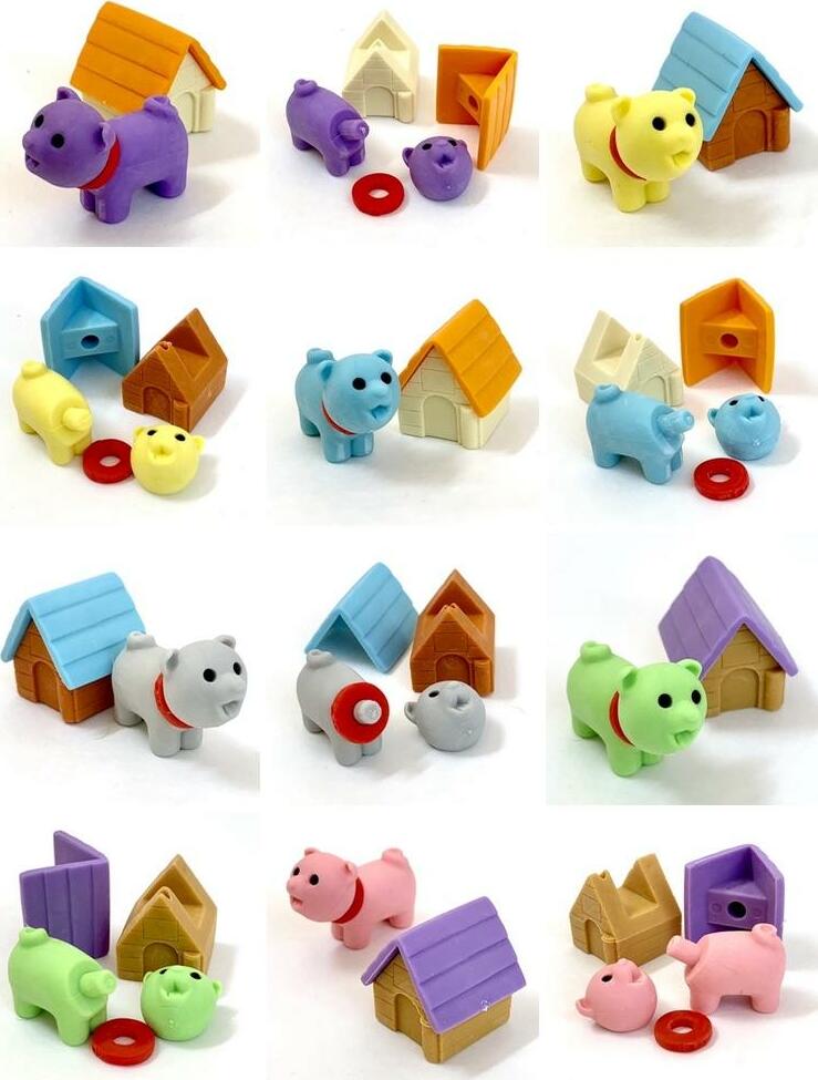 Dog & House Erasers