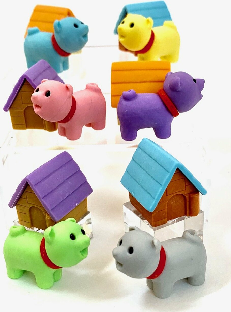 Dog & House Erasers