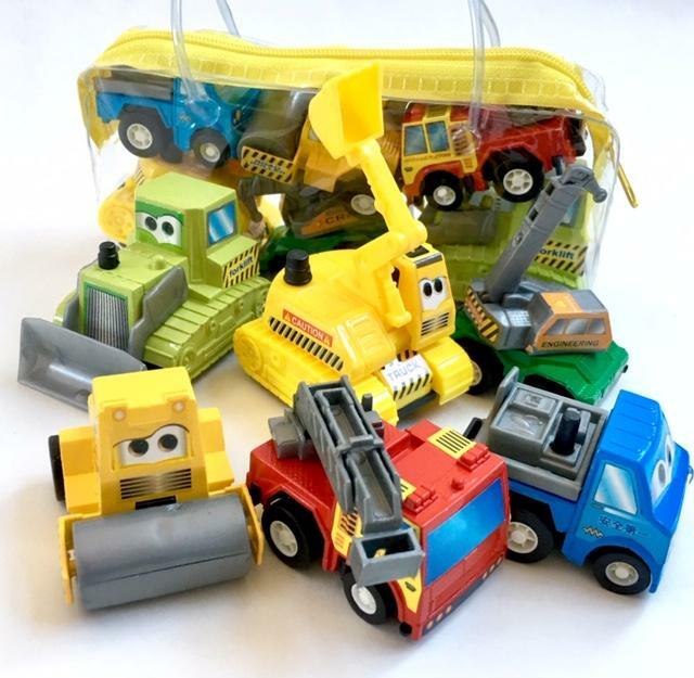 6 Construction Trucks In Bag-12