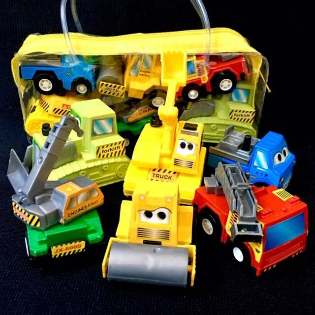 6 Construction Trucks In Bag-12
