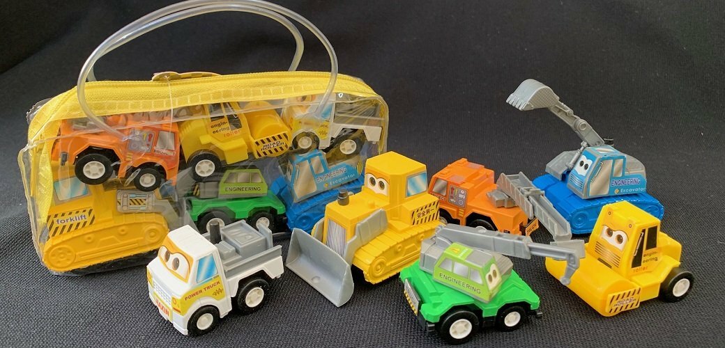 6 Construction Trucks In Bag-12