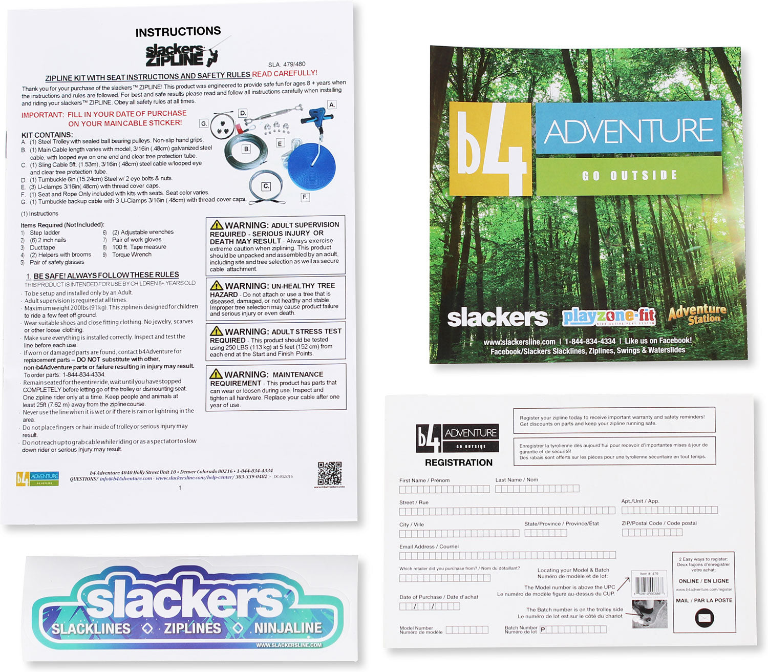 Slackers 90' Zipline Eagle Kit