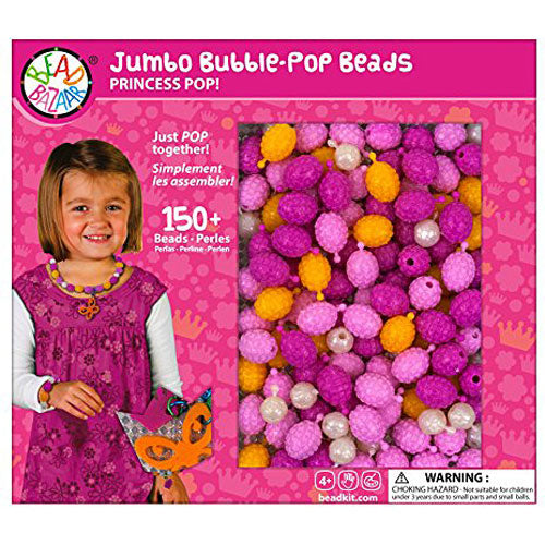 Bead Bazaar Bubble Pop Beads-Princess Pop Playset 150+ Beads