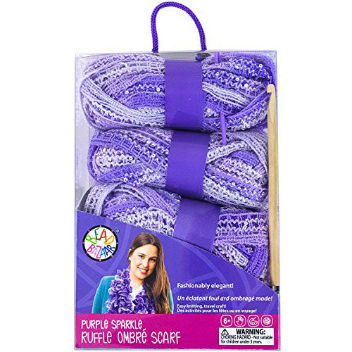 Bead Bazaar Sparkle Ruffle Scarf Kit, Purple