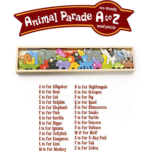 Animal Parade A to Z Puzzle
