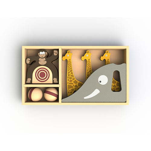 Safari Bowl - wooden bowling game