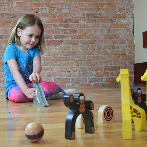 Safari Bowl - wooden bowling game