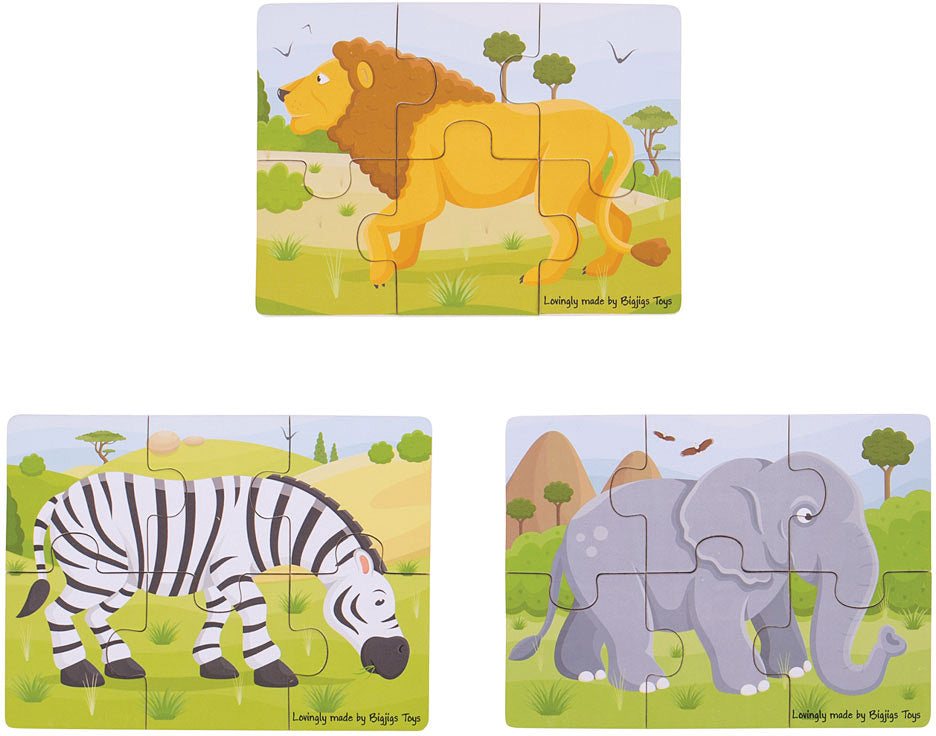 Safari - 6 Piece Puzzles