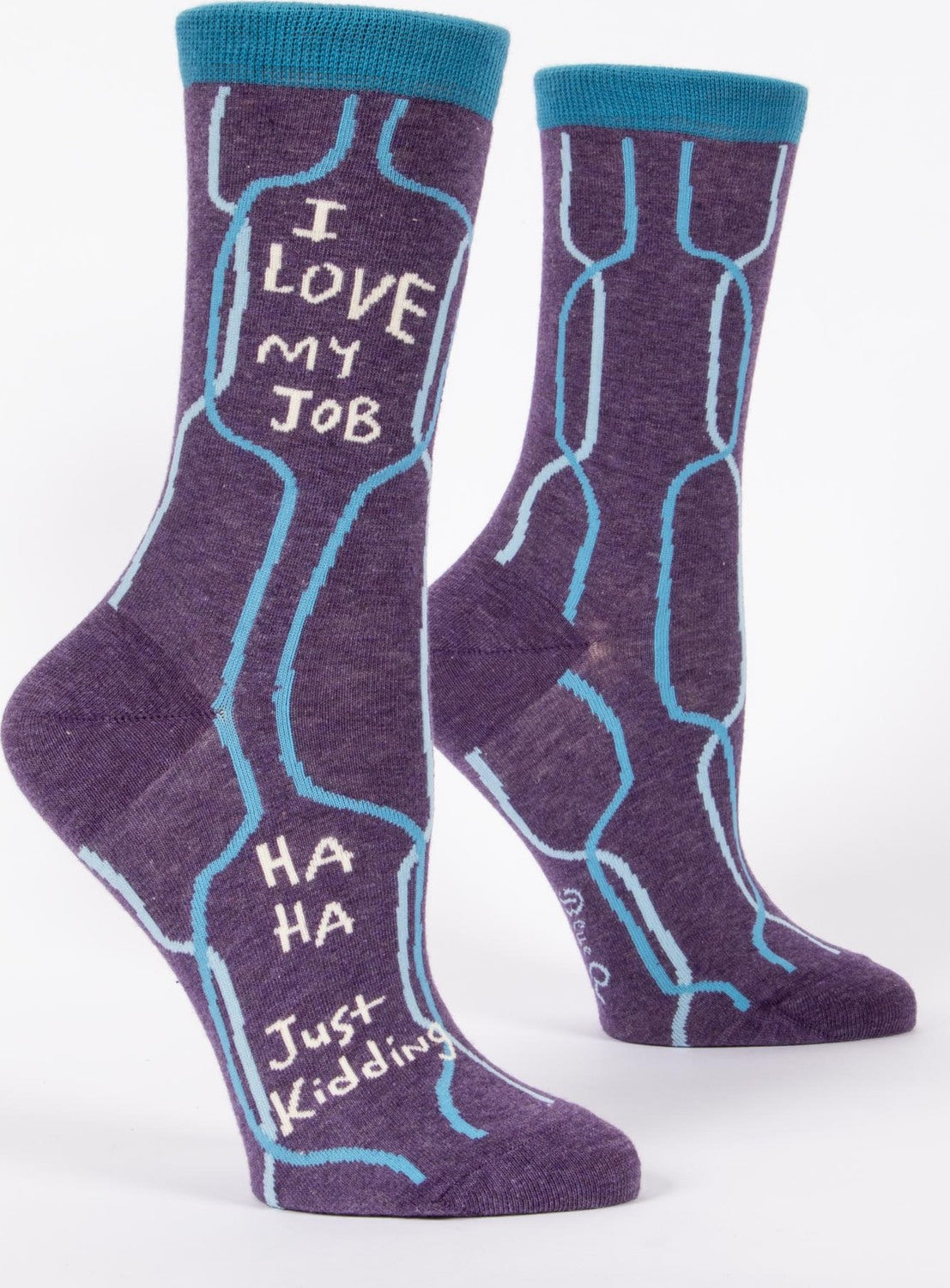 I Love My Job, Ha Ha, Just Kidding Womens Crew Socks