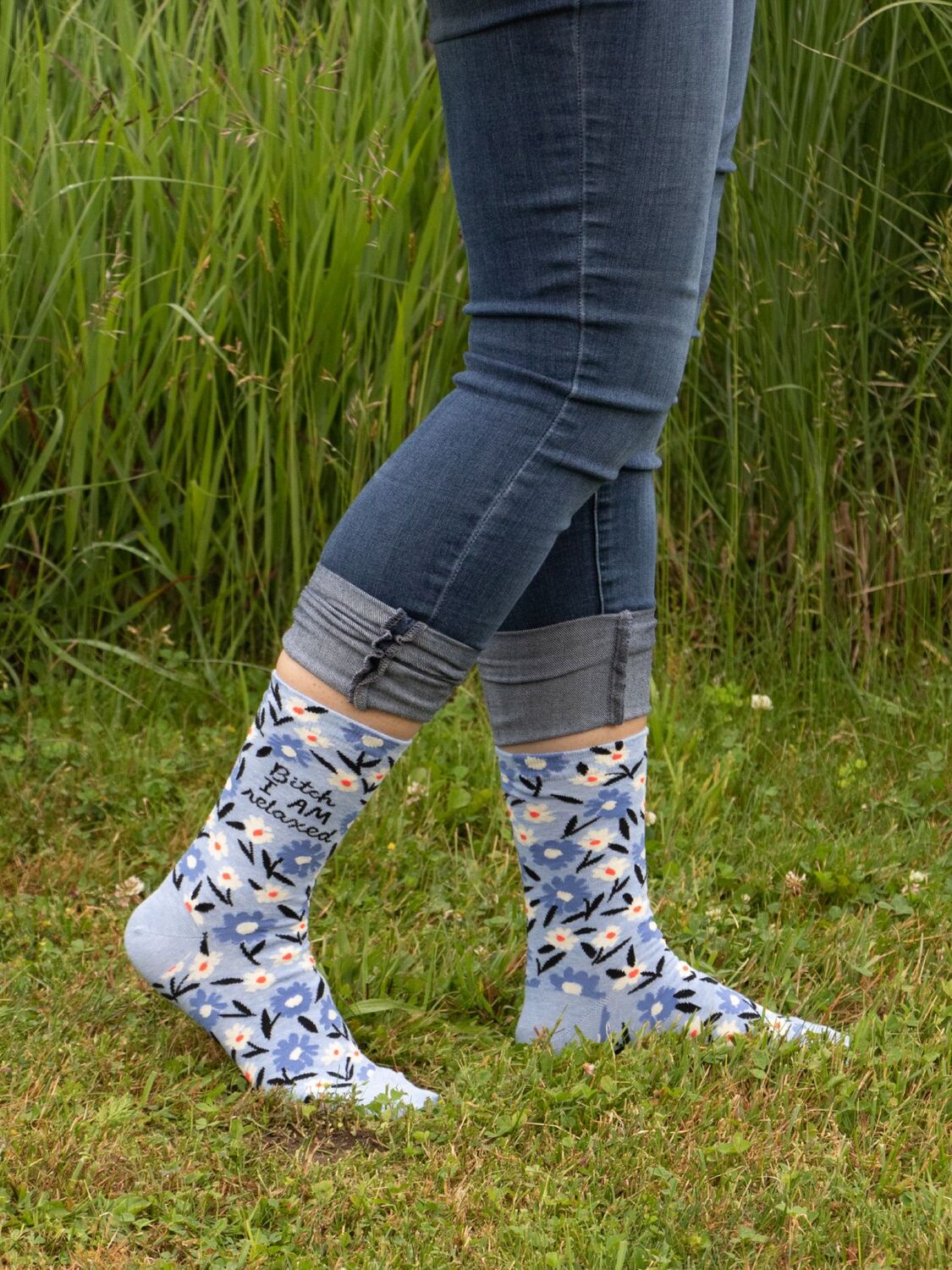 Bitch I AM Relaxed Womens Crew Socks