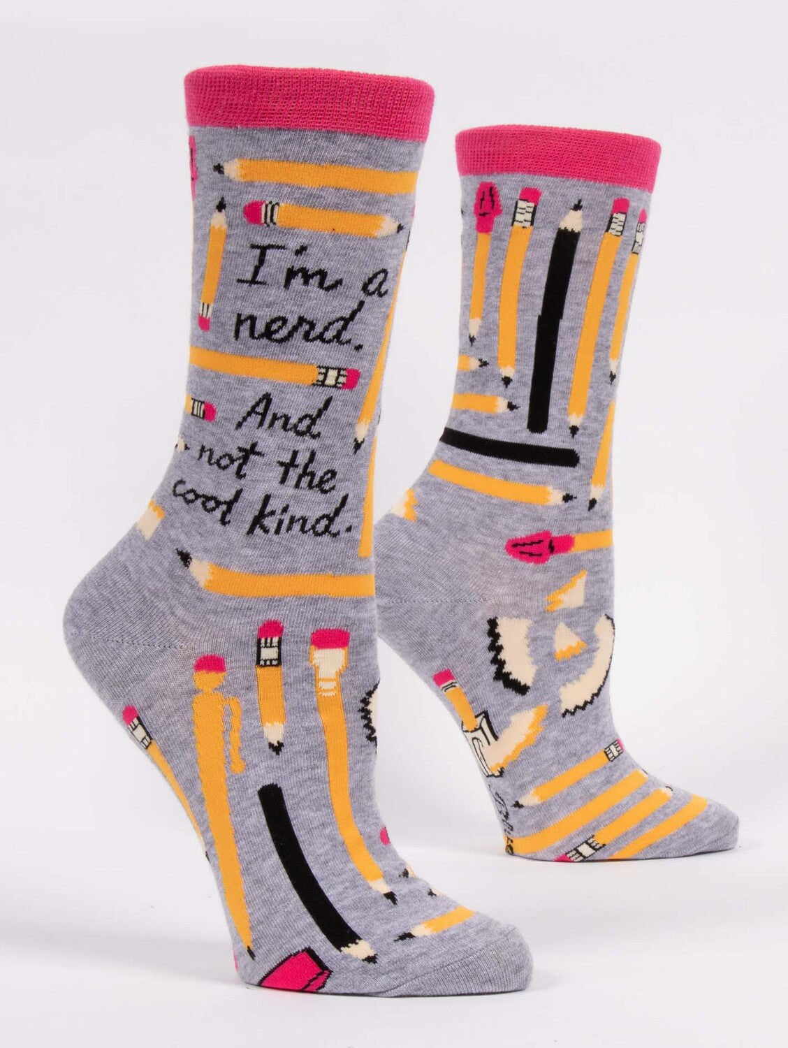 I'm A Nerd. And Not The Cool Kind. Womens Crew Socks