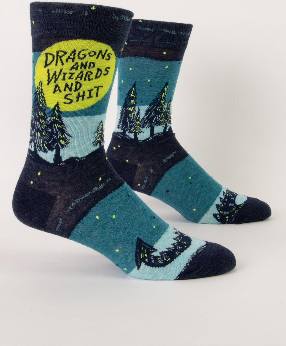 Dragons And Wizards And Shit Mens Crew Socks