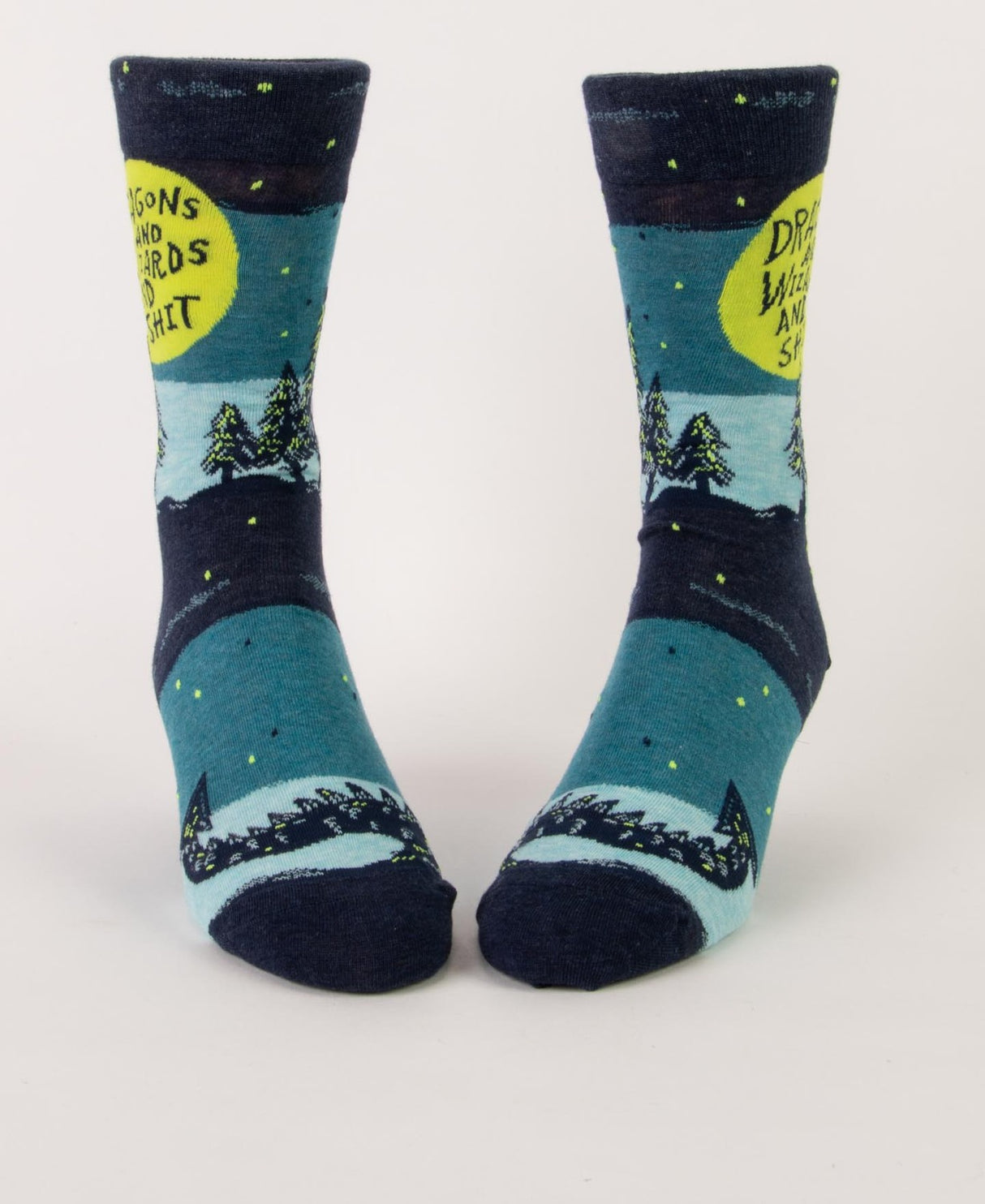 Dragons And Wizards And Shit Mens Crew Socks